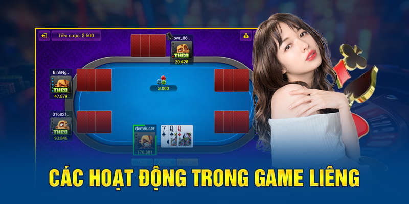 Các hoạt động trong game Liêng