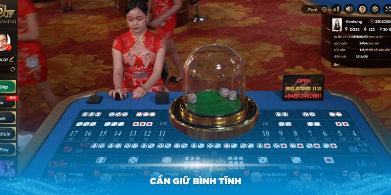 Thành viên cần giữ bình tĩnh để áp dụng những chiến lược